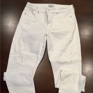 Pistola White Skinny Jeans Distressed Denim